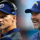 The Las Vegas Raiders hired Gus Bradley, right, but social media confused him for Ken Whisenhunt, left.